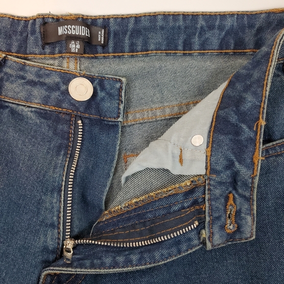 Missguided High Rise Mom Jeans Pants Size 8 Womens Y2K Tapered Leg Denim - Picture 5 of 7